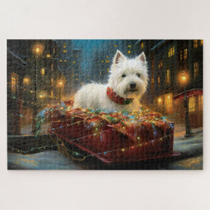 West Highland White Terrier Christmas Festive  Jigsaw Puzzle