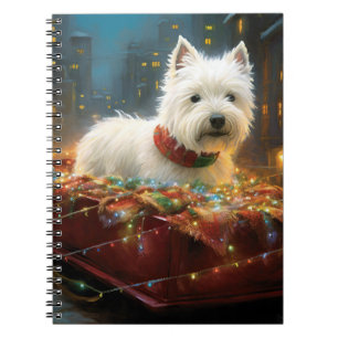 West Highland White Terrier Christmas Festive Notebook