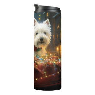 West Highland White Terrier Christmas Festive  Thermal Tumbler
