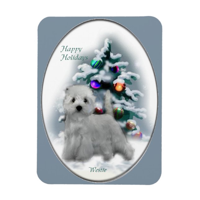 West Highland White Terrier Christmas Gifts Holida Magnet (Vertical)