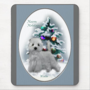 West Highland White Terrier Christmas Gifts Mouse Mat