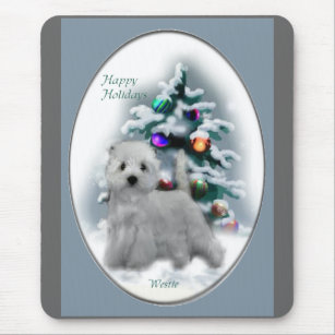 West Highland White Terrier Christmas Gifts Mouse Mat