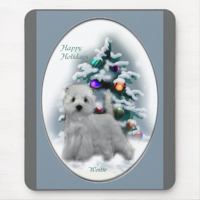 West Highland White Terrier Christmas Gifts Mouse Mat (Front)