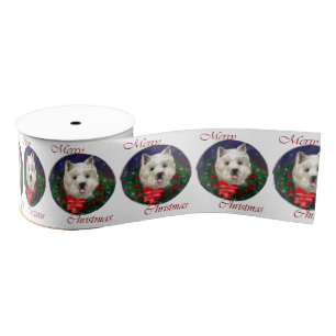 West Highland White Terrier Christmas Grosgrain Ribbon