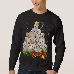 West Highland White Terrier Christmas Tree Lights Sweatshirt