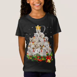 West Highland White Terrier Christmas Tree Lights  T-Shirt