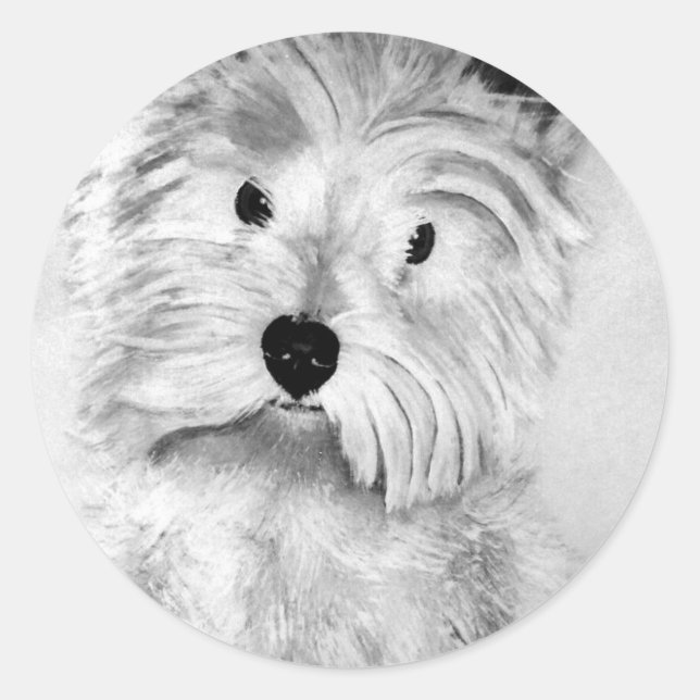 West Highland White Terrier Classic Round Sticker (Front)