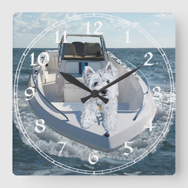 West Highland White Terrier Clock (Front)