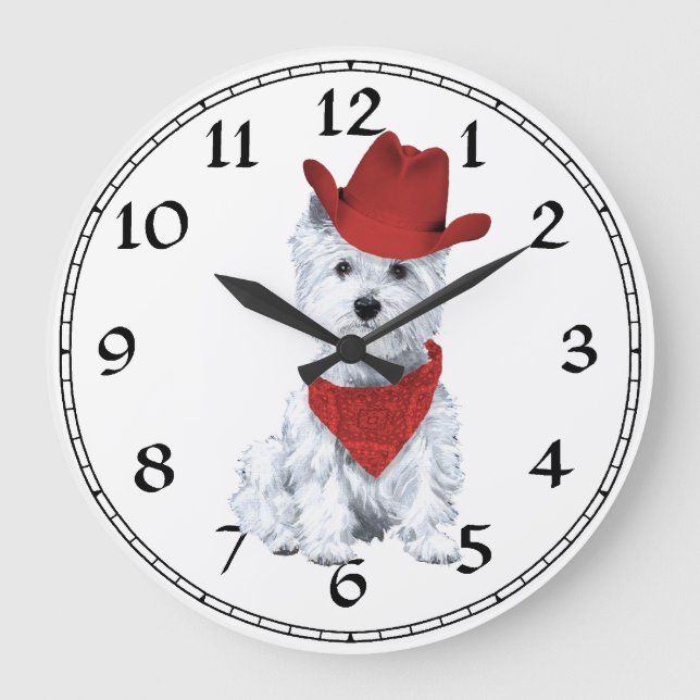 West Highland White Terrier Clock (Front)