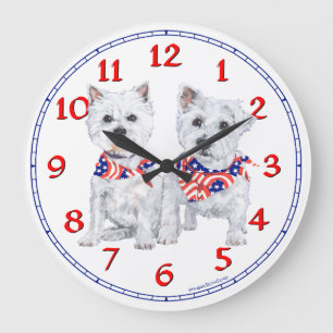 West Highland White Terrier Clock