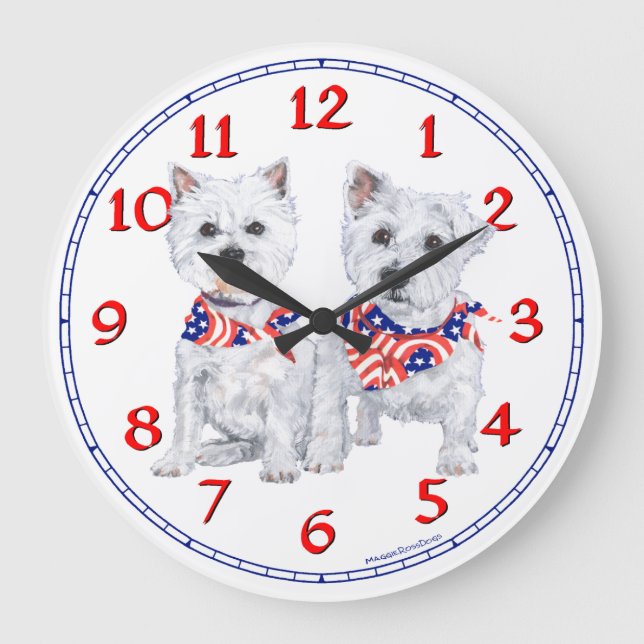 West Highland White Terrier Clock (Front)
