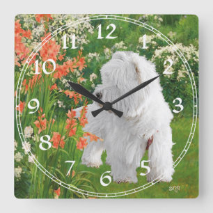 West Highland White Terrier Clock