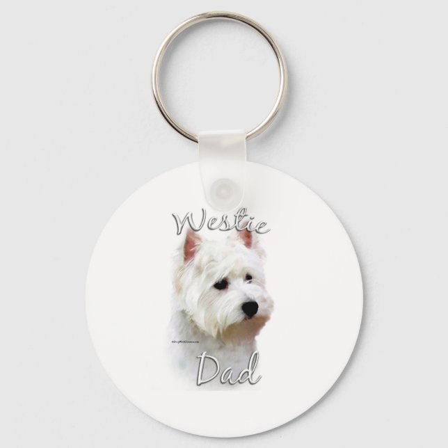 West Highland White Terrier Dad 2 Key Ring (Front)