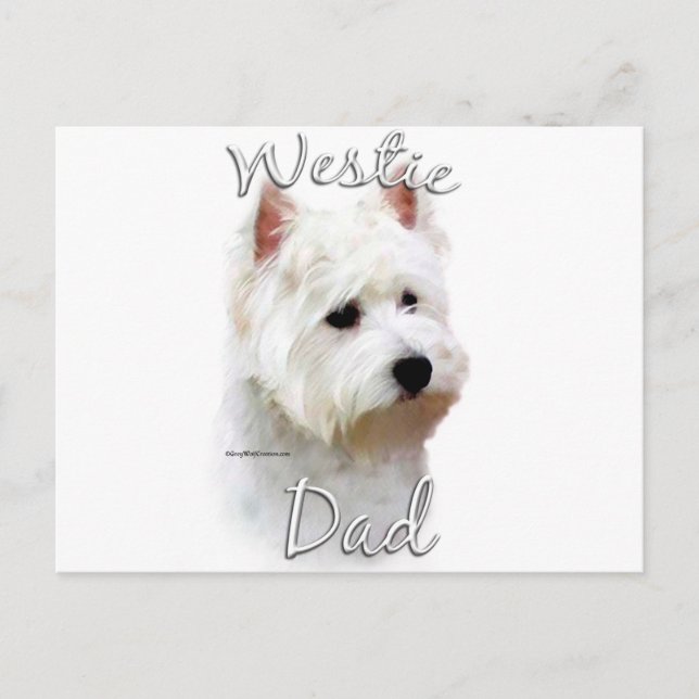 West Highland White Terrier Dad 2 Postcard (Front)
