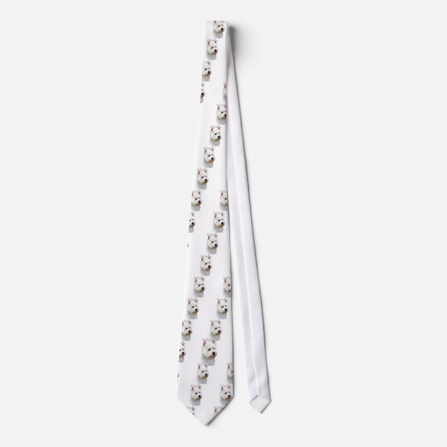 West Highland White Terrier Dad 2 Tie (Front)