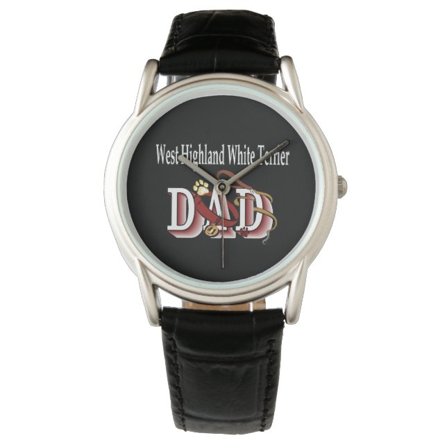 West Highland White Terrier Dad Gifts Watch (Front)