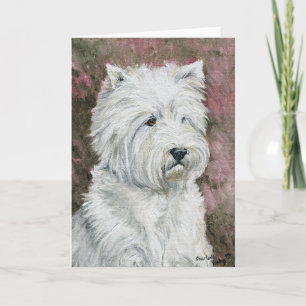 West Highland White Terrier Dog Art Greeting card