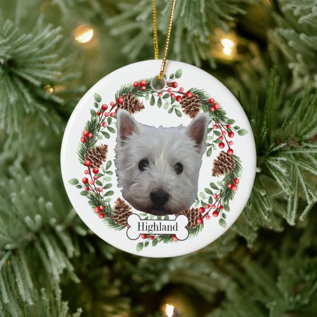 west highland white terrier dog ceramic tree decoration (Tree)