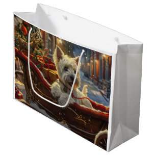 West Highland White Terrier Dog Christmas Festive  Large Gift Bag