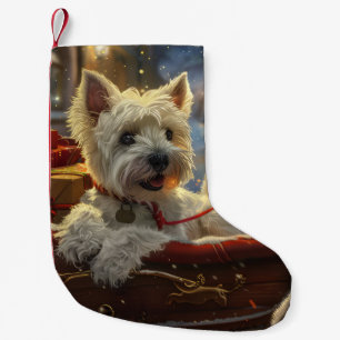 West Highland White Terrier Dog Christmas Festive  Small Christmas Stocking