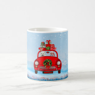 West Highland White Terrier Dog With Santa Claus Coffee Mug