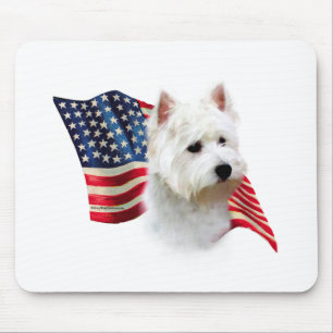 West Highland White Terrier Flag Mouse Mat