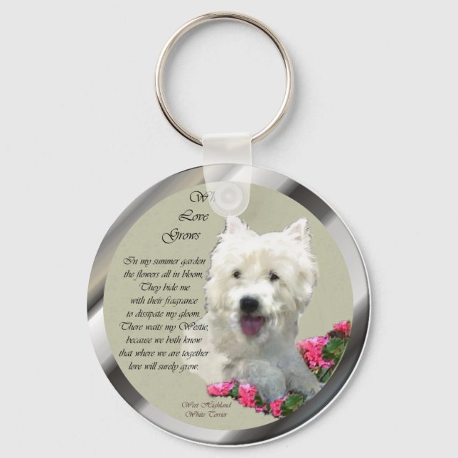 West Highland White Terrier Gifts Key Ring (Front)