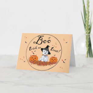 West Highland White Terrier Halloween Card