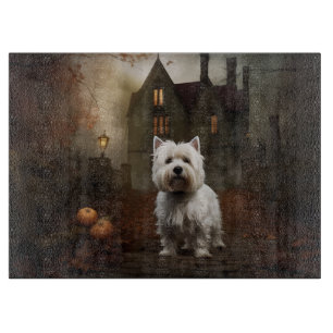 West Highland White Terrier Halloween Scary Cutting Board
