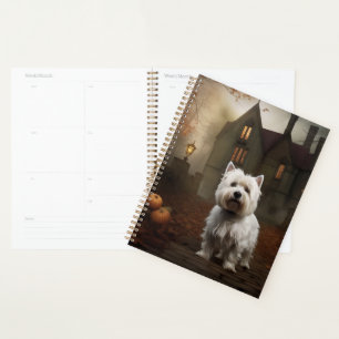 West Highland White Terrier Halloween Scary Planner