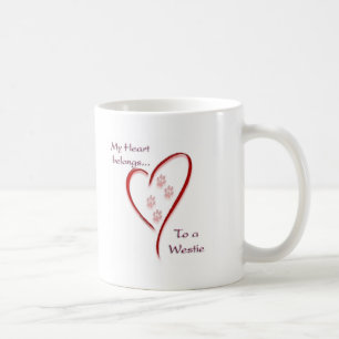 West Highland White Terrier Heart Belongs Coffee Mug