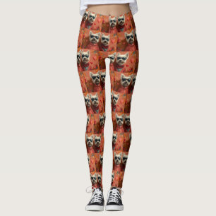 West Highland White Terrier Heart Valentine's Day Leggings
