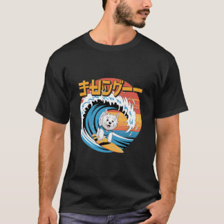 West Highland White Terrier Japanese Kanagawa Wave T-Shirt