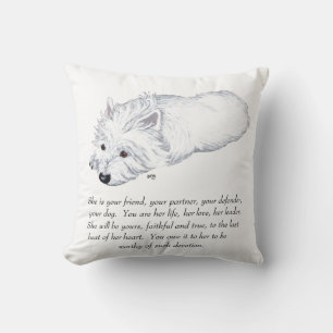 West Highland White Terrier Keepsake Cushion
