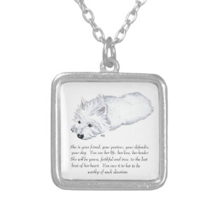 West Highland White Terrier Keepsake Silver Plated Necklace