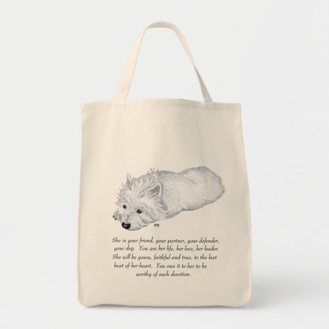 West Highland White Terrier Keepsake Tote Bag (Front)