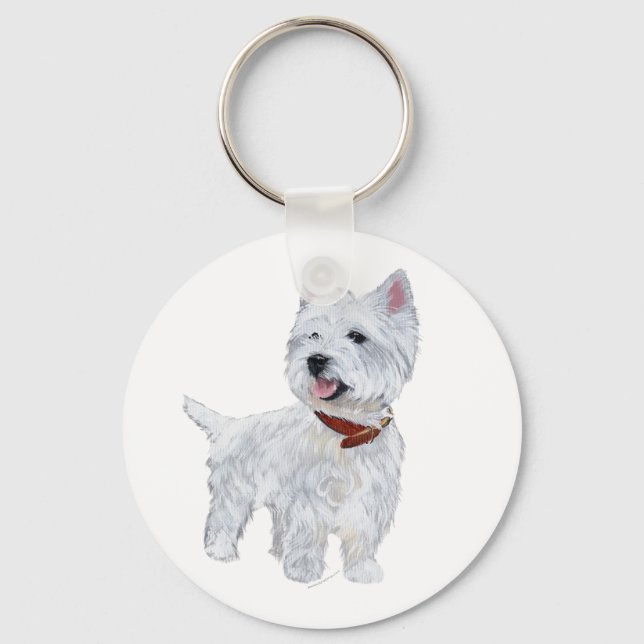West Highland White Terrier Key Ring (Front)