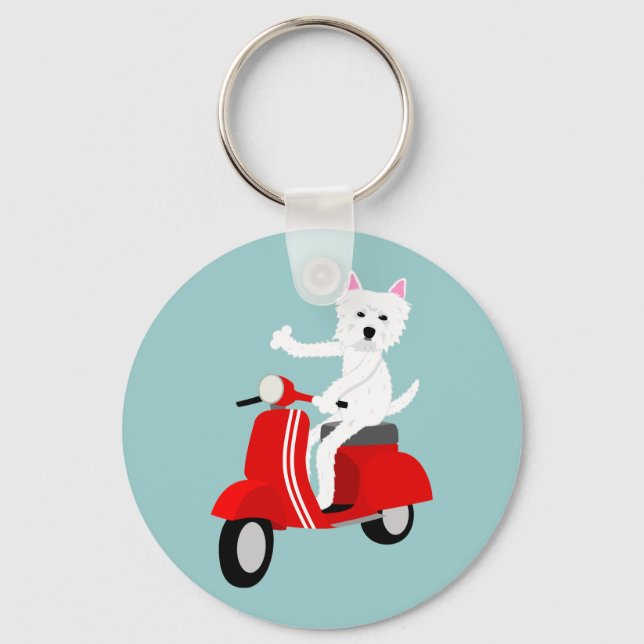 West Highland White Terrier  Key Ring (Front)