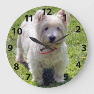 West Highland White Terrier Large Clock