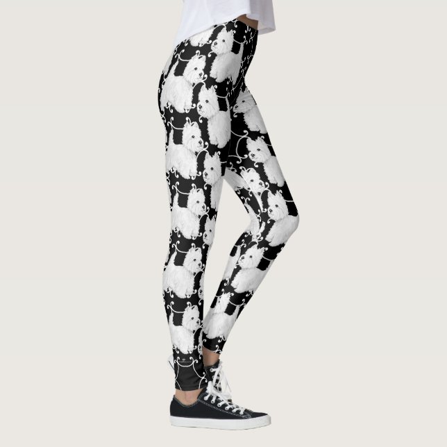 West Highland White Terrier Leggings (Right)