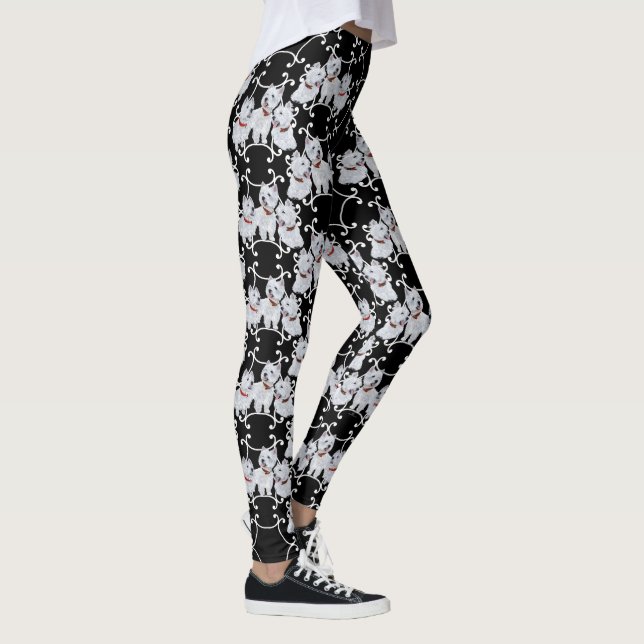 West Highland White Terrier Leggings (Right)