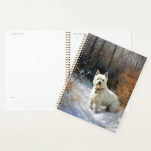 West Highland White Terrier Let It Snow Christmas Planner