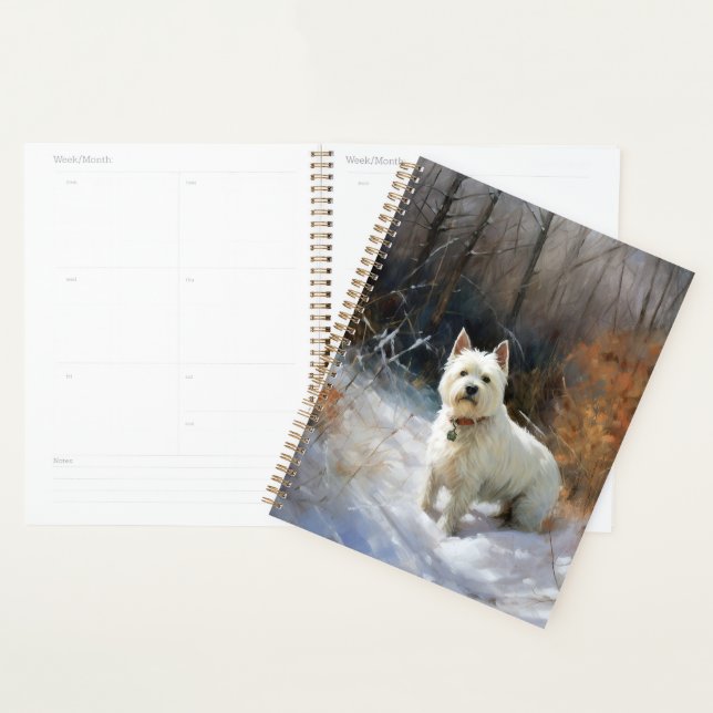 West Highland White Terrier Let It Snow Christmas Planner (Display)