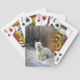 West Highland White Terrier Let It Snow Christmas Playing Cards