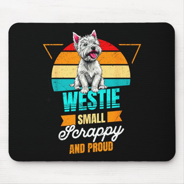 West Highland White Terrier Lover Funny Westie Dog Mouse Mat (Front)