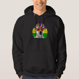 West Highland White Terrier Mardi Gras Party Dog M Hoodie