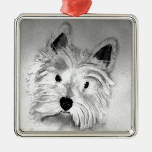 West Highland White Terrier Metal Tree Decoration