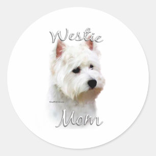 West Highland White Terrier Mum 2 Classic Round Sticker
