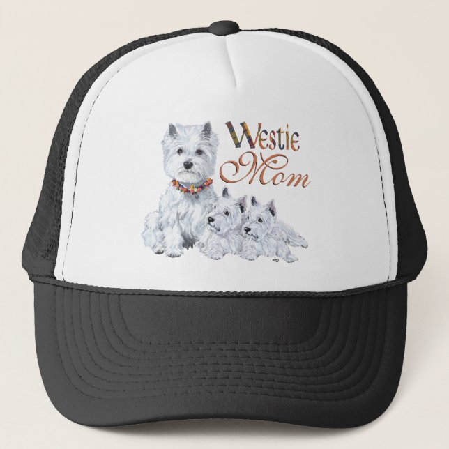 West Highland White Terrier Mum & Pups Trucker Hat (Front)