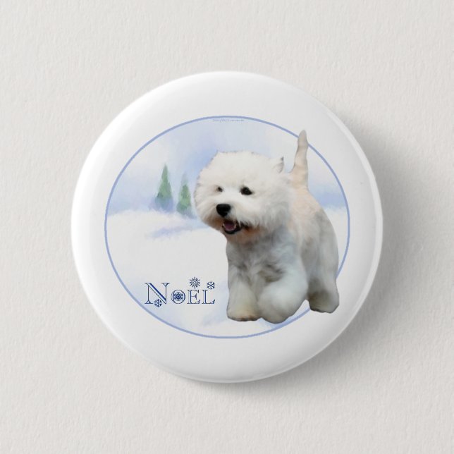 West Highland White Terrier Noel - Button (Front)